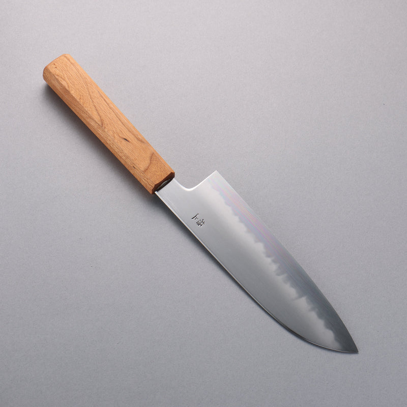 Kagekiyo Mejor Acero Blanco No.2 Santoku 170mm Mango de Cerezos Floreciendo con Funda - Japanny-SP