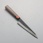 Shigeki Tanaka TEKKA Acero Azul No.2 Kurouchi Martillado (cuadrado) Kiritsuke Petty, Utilitario 150mm Mango de Nogal - Japanny-SP