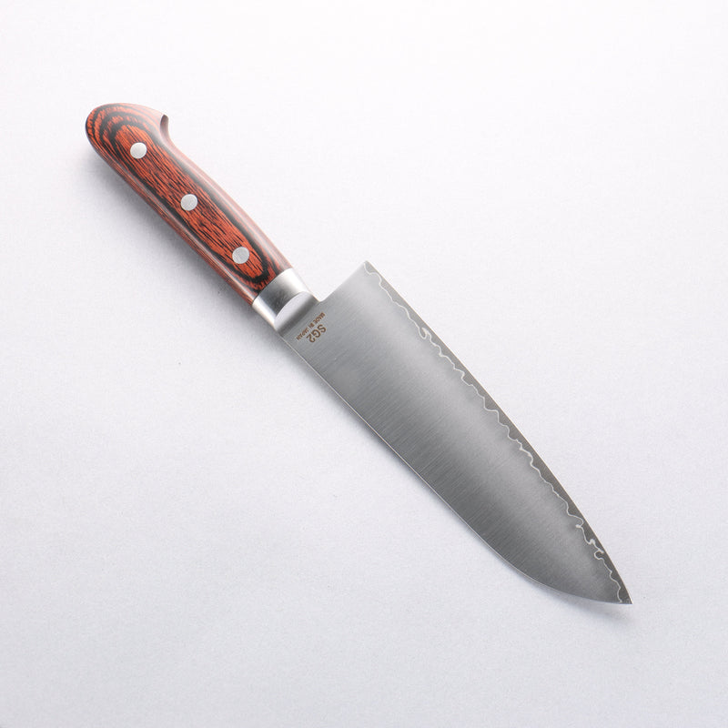 Higuchi SG2 Santoku 180mm Mango de Madera de pakka escocés - Japanny-SP