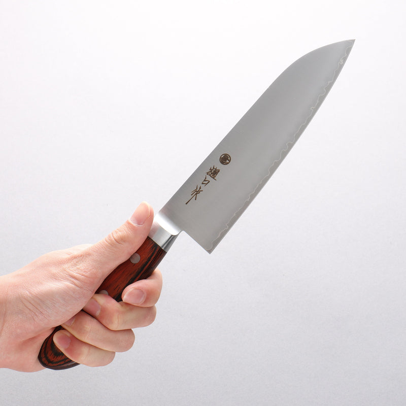 Higuchi SG2 Santoku 180mm Mango de Madera de pakka escocés - Japanny-SP