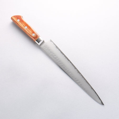 Sakai Takayuki VG5 Martillado Sujihiki 240mm Mango de Madera de Pakka Cafe - Japanny-SP