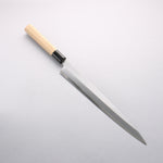 Minamoto Akitada Acero Azul No.2 Yanagiba 300mm Mango de Magnolia (virola: Cuerno de búfalo de agua） - Japanny-SP