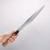 Minamoto Akitada Acero Azul No.2 Yanagiba 300mm Mango de Magnolia (virola: Cuerno de búfalo de agua） - Japanny-SP
