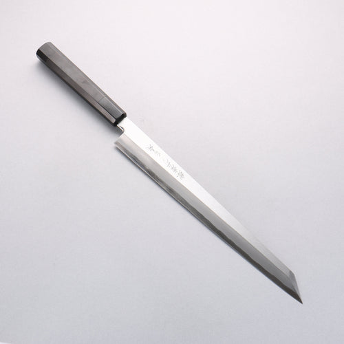 Sakai Takayuki Byakko Acero Blanco No.1 Kiritsuke Yanagiba 300mm Mango de Madera de ebano Con funda - Japanny-SP