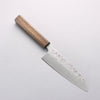 Oul Acero Sueco Washiji Damasco Santoku 165mm Mango de Roble - Japanny-SP