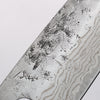Oul Acero Sueco Washiji Damasco Santoku 165mm Mango de Roble - Japanny-SP