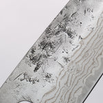 Oul Acero Sueco Washiji Damasco Santoku 165mm Mango de Roble - Japanny-SP
