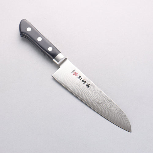 Kanetsune VG10 de 33 Capas Damasco Santoku 180mm Mango de Plastico - Japanny-SP