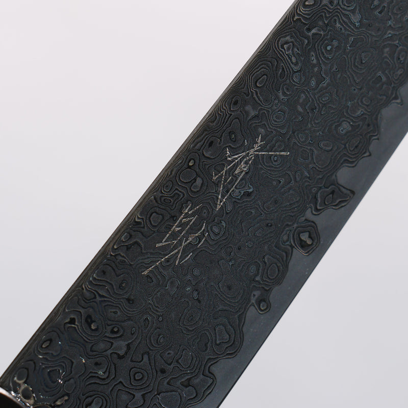 Seisuke SG2 Damasco Negro Terminado Migaki Petty-Utilitario 150mm Mango de Madera de ebano - Japanny-SP