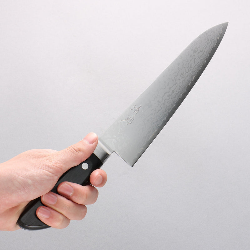 Seisuke VG10 Damasco Gyuto 210mm Mango de Madera de Pakka Negra - Japanny-SP
