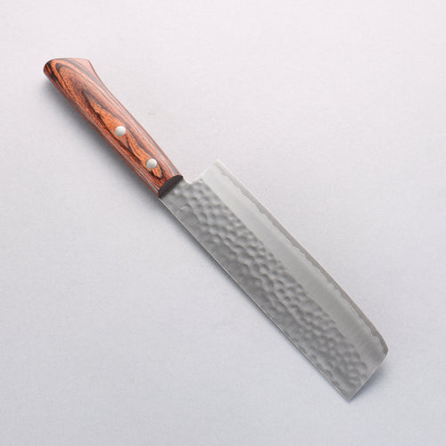 Seisuke VG1 Martillado Nakiri 165mm Mango de Caoba - Japanny-SP