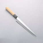 Minamoto Akitada Acero Azul No.2 Yanagiba 240mm Mango de Magnolia (virola: Cuerno de búfalo de agua） - Japanny-SP