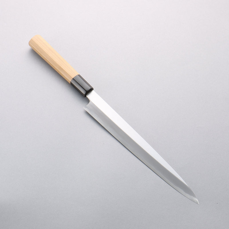 Minamoto Akitada Acero Azul No.2 Yanagiba 240mm Mango de Magnolia (virola: Cuerno de búfalo de agua） - Japanny-SP