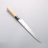 Minamoto Akitada Acero Azul No.2 Yanagiba 240mm Mango de Magnolia (virola: Cuerno de búfalo de agua） - Japanny-SP