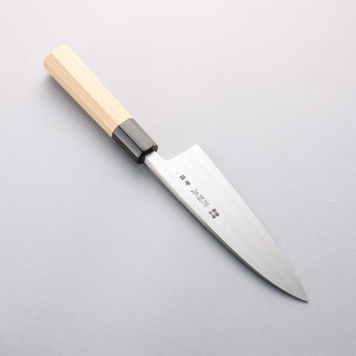 Minamoto Akitada Acero Azul No.2 Aideba 165mm Mango de Magnolia (virola: Cuerno de búfalo de agua） - Japanny-SP