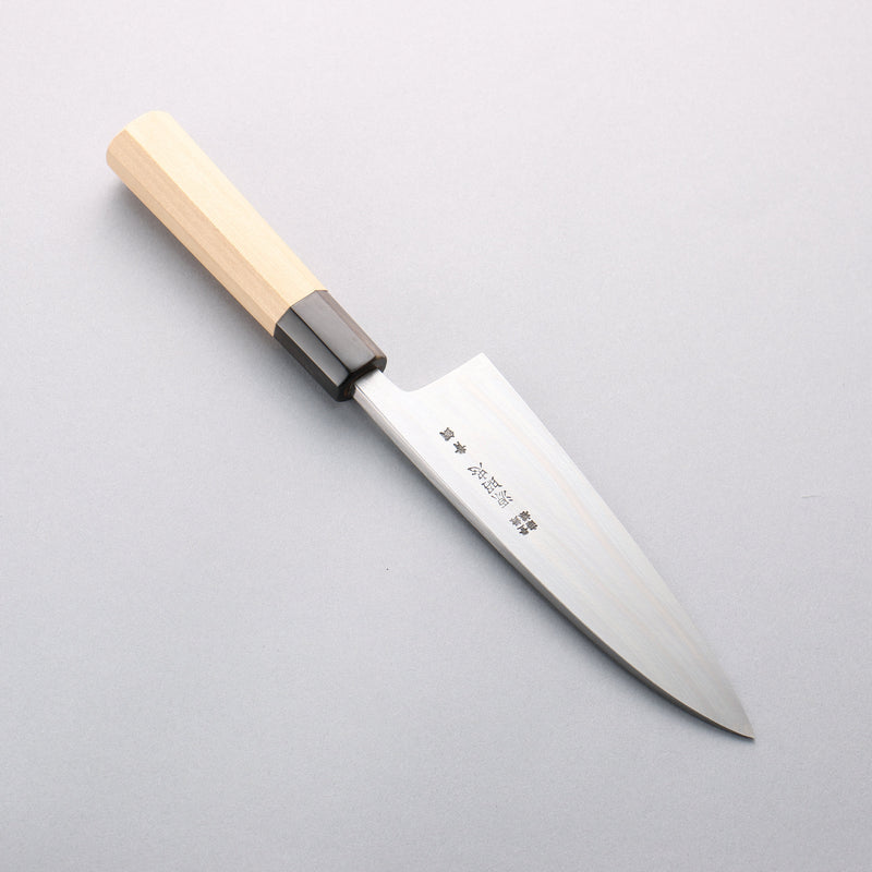 Minamoto Akitada Acero Azul No.2 Aideba 165mm Mango de Magnolia (virola: Cuerno de búfalo de agua） - Japanny-SP
