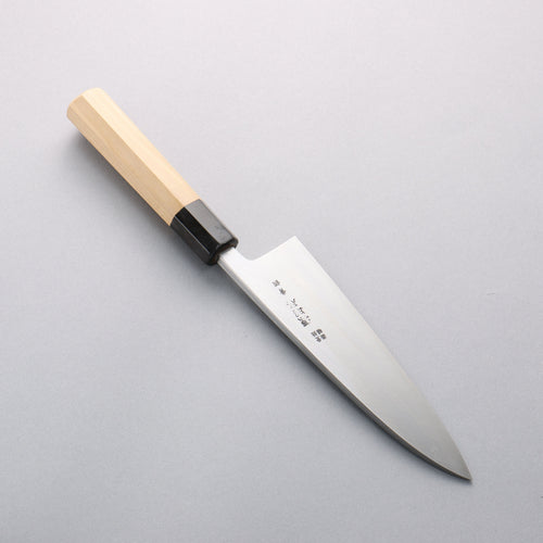 Minamoto Akitada Acero Azul No.2 Aideba 180mm Mango de Magnolia (virola: Cuerno de búfalo de agua） - Japanny-SP