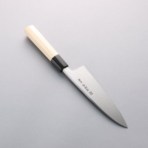 Minamoto Akitada Acero Blanco No.2 Aideba 165mm Mango de Magnolia (virola: Cuerno de búfalo de agua） - Japanny-SP