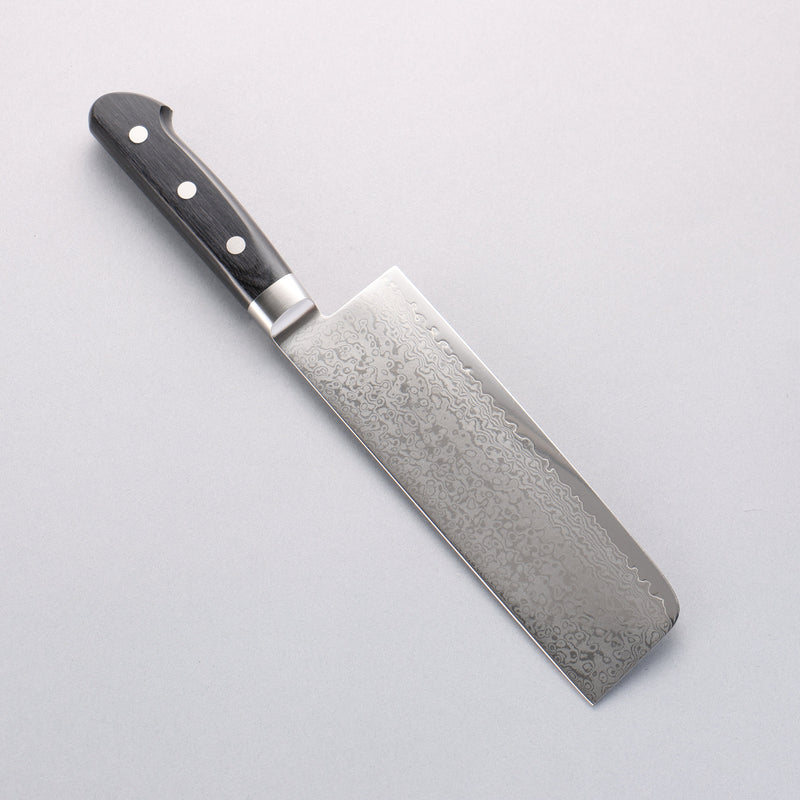 Seisuke VG10 de 33 Capas Damasco con Terminado de Espejo Nakiri 165mm Mango de Madera de Pakka Negra - Japanny-SP