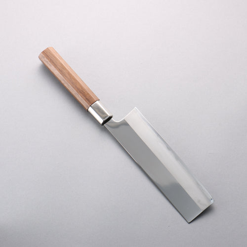 Kurotori Acero de Plata No.3 Terminado Migaki Nakiri 170mm Mango de Nogal - Japanny-SP