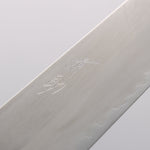 Seisuke Acero Blanco No.1 Terminado Migaki Pulido Sujihiki 240mm Mango de Roble con Lacado morado - Japanny-SP