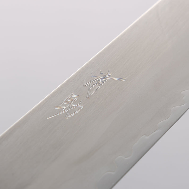 Seisuke Acero Blanco No.1 Terminado Migaki Pulido Sujihiki 240mm Mango de Roble con Lacado morado - Japanny-SP