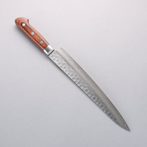 Seisuke Acero Sueco Martillado Sujihiki 240mm Mango de Caoba - Japanny-SP