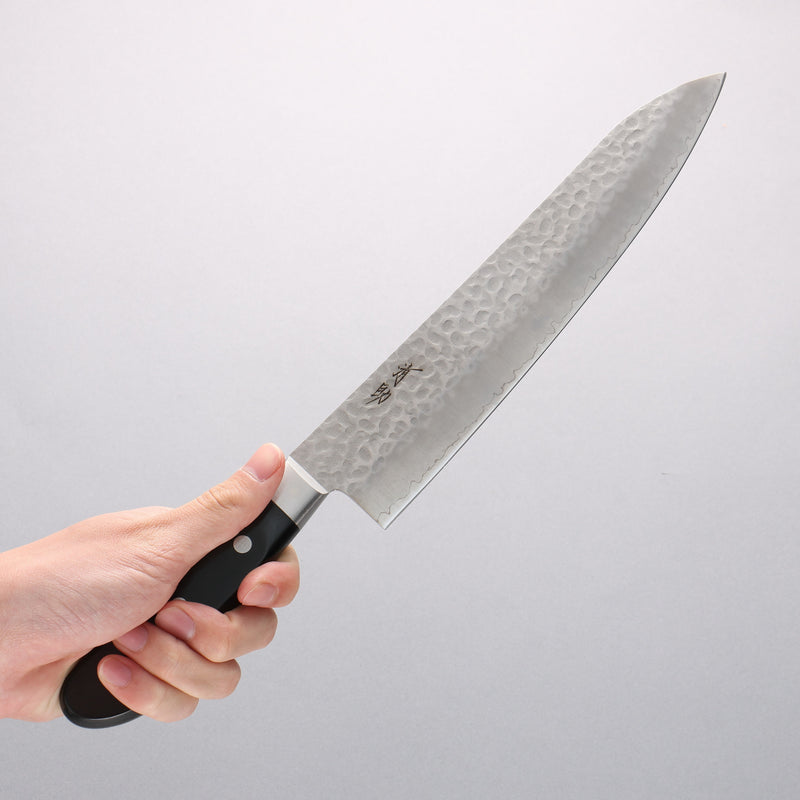 Seisuke AUS8 Martillado Gyuto 240mm Mango de Madera de Pakka Negra - Japanny-SP