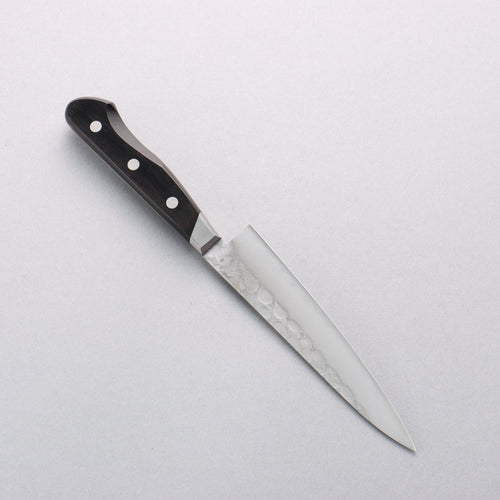 Seisuke Acero Azul No.2 Nashiji Martillado Petty-Utilitario 135mm Mango de Madera de Pakka Negra - Japanny-SP