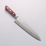 Seisuke Super Azul Martillado Gyuto 210mm Mango de Madera de pakka roja - Japanny-SP