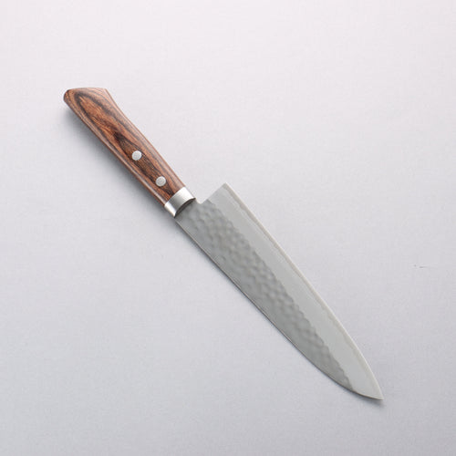 Kunihira Kokuryu VG10 Damasco Martilleado Gyuto 180mm Mango de Madera de pakka escocés - Japanny-SP