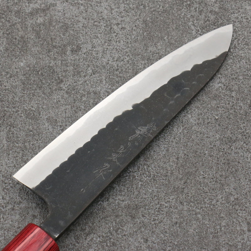 Nao Yamamoto Acero Azul Kurouchi Gyuto Cuchillo Japones 180mm Mango de Shitan (virola: madera de pakka roja) - Japanny-SP