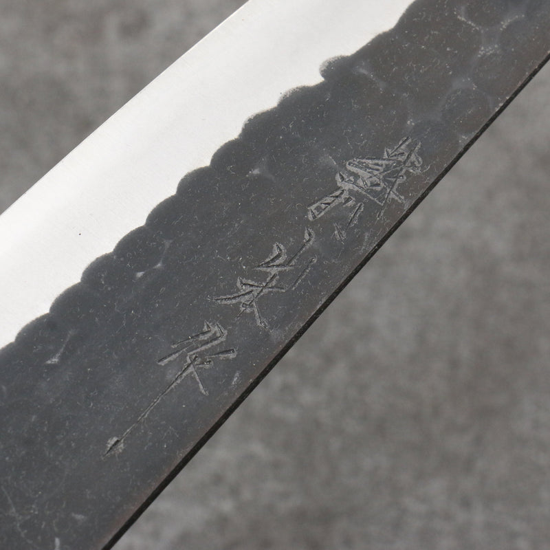 Nao Yamamoto Acero Azul Kurouchi Gyuto Cuchillo Japones 180mm Mango de Shitan (virola: madera de pakka roja) - Japanny-SP