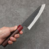 Nao Yamamoto Acero Azul Kurouchi Gyuto Cuchillo Japones 180mm Mango de Shitan (virola: madera de pakka roja) - Japanny-SP