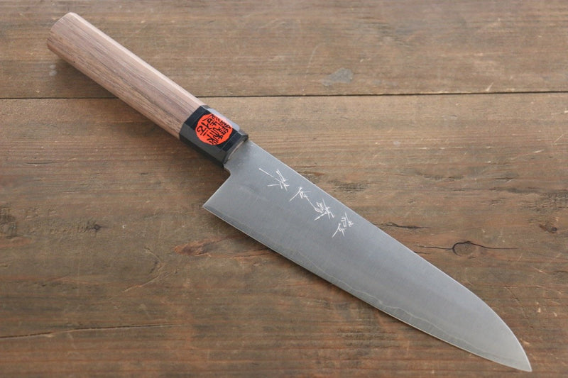Shigeki Tanaka Acero de Plata No.3 Nashiji Gyuto 180mm Mango de Nogal - Japanny-SP