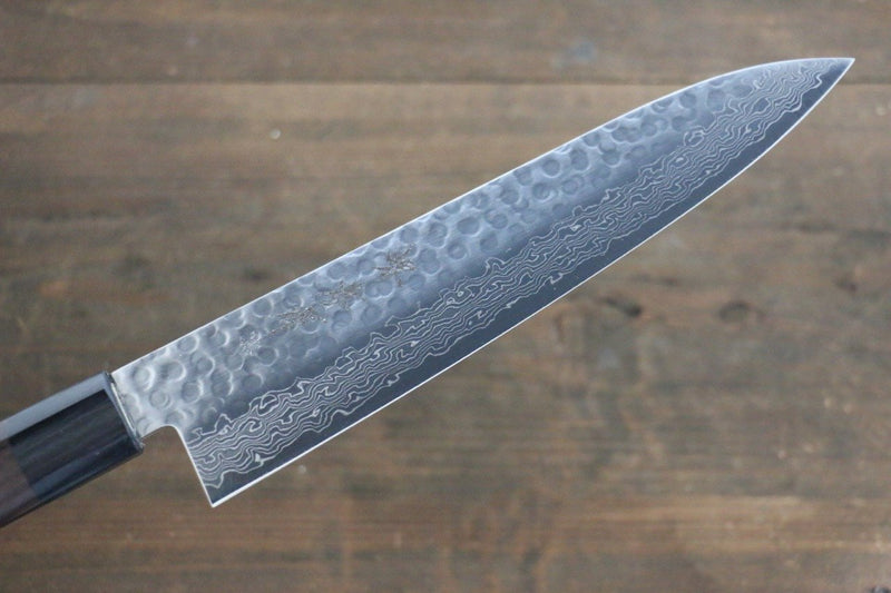 Sakai Takayuki AUS10 Damasco de 45 Capas Gyuto  210mm Mango de Shitan - Japanny-SP