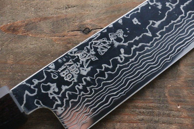 Sukenari ZDP189 Damasco Gyuto  210mm Mango de Marronnier - Japanny-SP