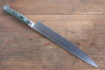 Sakai Takayuki Gran Chef Gran Chef Acero Sueco Sujihiki 240mm Mango de Micarta verde - Japanny-SP