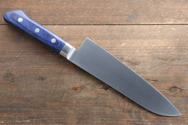 Seisuke Seiten Molibdeno Santoku  180mm Mango de Madera de pakka azul  con Funda - Japanny-SP