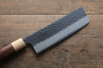 Seisuke Kokubyaku Super Azul Martillado Nakiri  165mm Mango de Morado - Japanny-SP