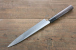 Hideo Kitaoka [Para zurdos] Acero Blanco No.2 Damasco Yanagiba  210mm Mango de Shitan - Japanny-SP