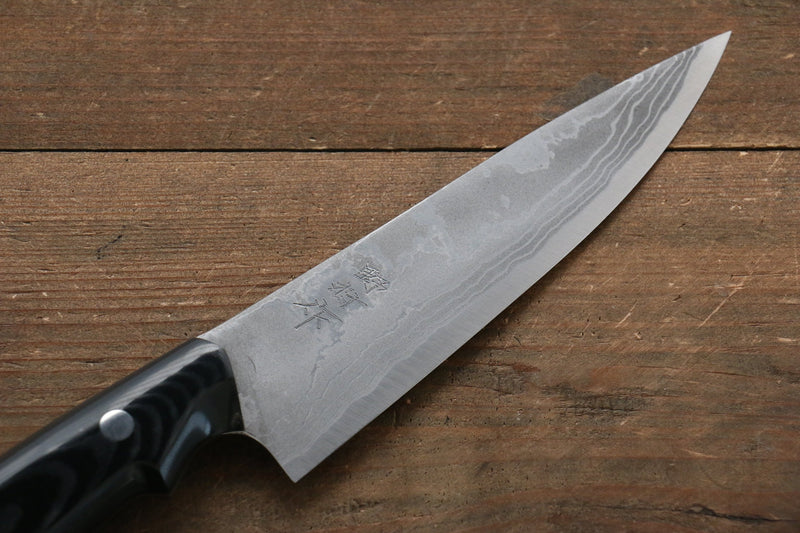 Kazuo Nomura Acero Blanco No.2 Damasco Gyuto  150mm Mango de Micarta - Japanny-SP