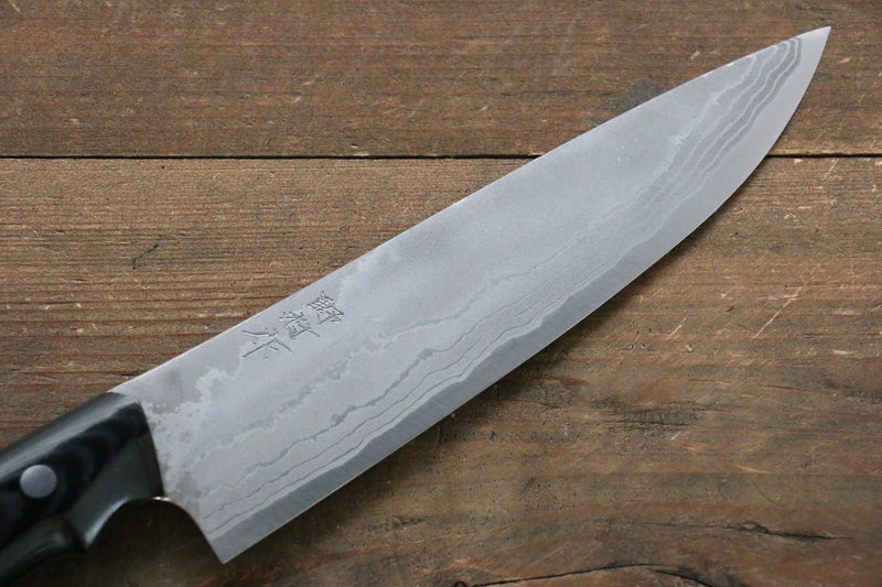 Kazuo Nomura Acero Blanco No.2 Damasco Gyuto  180mm Mango de Micarta - Japanny-SP