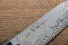 Kanetsune Acero Azul No.2 Damasco Santoku  165mm Mango de Shitan - Japanny-SP
