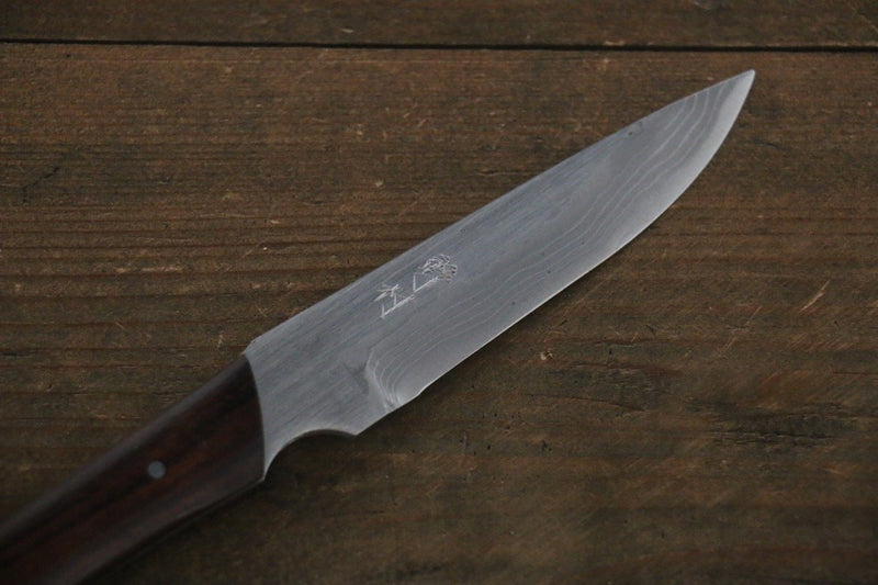 Kazuo Nomura Acero Blanco No.2 Terminado Migaki Cazador  100mm Mango de Ironwood - Japanny-SP