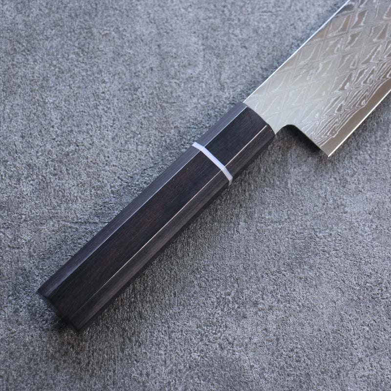 Seisuke AUS10 Espejo Cruzado Bunka 180mm Mango de Madera de Pakka Negra - Japanny-SP