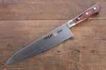 Iseya Molybdenum Steel Petty Japanese Chef Knife 120mm & Gyuto Knife 210mm with Mahogany Packer wood Handle Set (Ferrel : Stainless Steel) - Japanny-SP