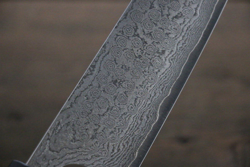 Nao Yamamoto VG10 Damasco Negro Gyuto Cuchillo Japones 210mm Mango de Shitan - Japanny-SP