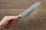 Cuchillos Takamura Acero Chromax Martillado Santoku  170mm Mango de Madera de Pakka Cafe - Japanny-SP
