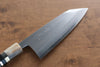 Jikko Shiko Acero Blanco Kiritsuke Deba 150mm Mango de Ebano con doble anillo de buffalo acuatico - Japanny-SP